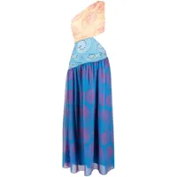 staud robe longue ashlyn à imprimé graphique - bleu