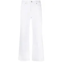 paige pantalon en jean à taille haute - blanc
