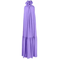 erika cavallini robe plissée à dos-nu - violet
