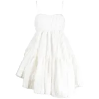 cecilie bahnsen robe courte demi à design asymétrique - blanc