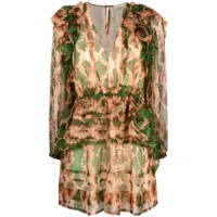 ulla johnson robe courte adelaide à imprimé abstrait - vert