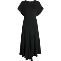 colville robe mi-longue à design plissé - noir