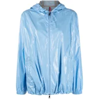 moncler veste zippée à capuche - bleu