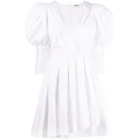 batsheva robe en coton izra à coupe courte - blanc