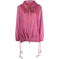 moncler veste zippée à capuche - rose