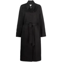 low classic manteau à simple boutonnage - noir