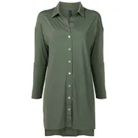 lygia & nanny chemise longue meline à boutonnière - vert