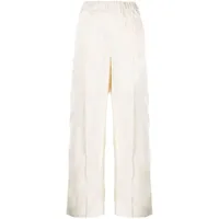 jil sander pantalon ample à taille élastiquée - blanc