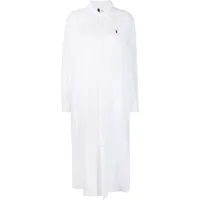 polo ralph lauren robe-chemise à manches longues - blanc