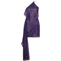 gauge81 robe drapée metz à sequins - violet