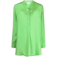 p.a.r.o.s.h. chemise en soie à manches longues - vert