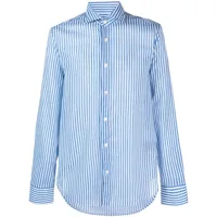 fedeli chemise en coton à rayures - bleu