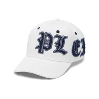 philipp plein casquette en coton à logo brodé - blanc