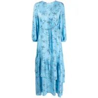 ivy oak robe longue à fleurs - bleu