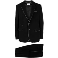 philipp plein costume à veste à simple boutonnage - noir