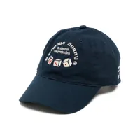 rokh casquette en coton à patch logo - bleu