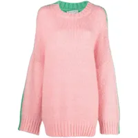 jw anderson pull colour block à col rond - rose