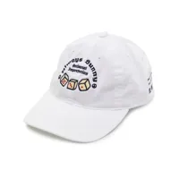 rokh casquette en coton à patch logo - blanc