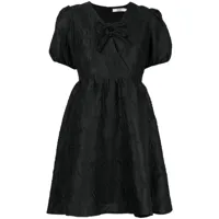 b+ab robe courte à motif en jacquard - noir