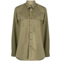 wardrobe.nyc chemise en coton à coupe oversize - vert