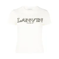 lanvin t-shirt à patch logo - blanc