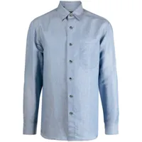 brioni chemise en coton - bleu