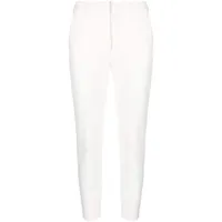 max mara pantalon de tailleur à coupe cropped - blanc