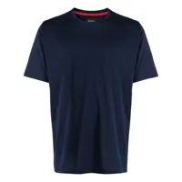 kiton t-shirt à logo brodé - bleu