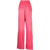 vetements pantalon de jogging à logo brodé - rose
