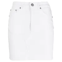 dondup chemise en jean à patch logo - blanc