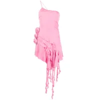 blumarine robe courte à volants - rose