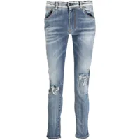 salvatore santoro jean skinny à taille basse - bleu