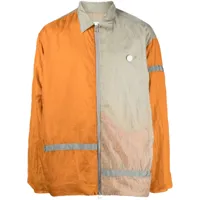 oamc chemise re:work à empiècements contrastants - orange