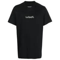 maharishi t-shirt en coton biologique à logo imprimé - noir