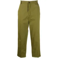 kenzo pantalon de costume à coupe droite - vert