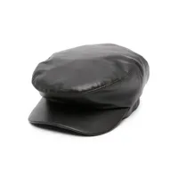 amiri casquette en cuir - noir