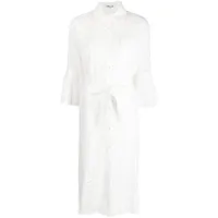 dvf diane von furstenberg robe-chemise liora en broderie anglaise - blanc