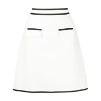 paule ka jupe trapèze à bords contrastants - blanc