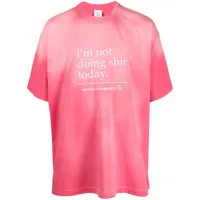 vetements t-shirt à slogan brodé - rose