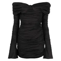 giuseppe di morabito robe courte froncée à épaules dénudées - noir