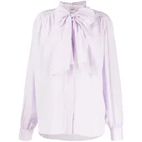 system blouse à col lavallière - violet