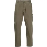 moschino pantalon droit à logo brodé - vert