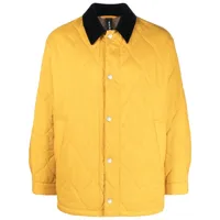 mackintosh veste teddy teeming à design matelassé - jaune