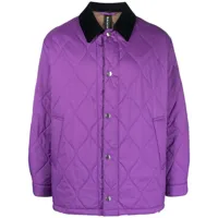 mackintosh veste teddy teeming à design matelassé - violet