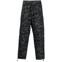 mackintosh pantalon imprimé à poches cargo - noir