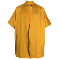 julius veste oversize à design ouvert - jaune