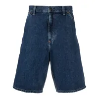 carhartt wip short en jean à poches cargo - bleu