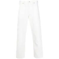jil sander jean en coton à coupe droite - blanc