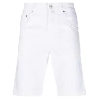 jacob cohën short en jean à poches contrastantes - blanc