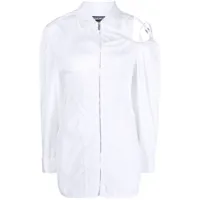 jacquemus robe-chemise galliga asymétrique - blanc